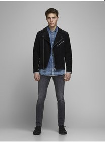 Resim Jack & Jones Erkek Glenn 817 Slim Fit Jean - 12159030 Black Denim 