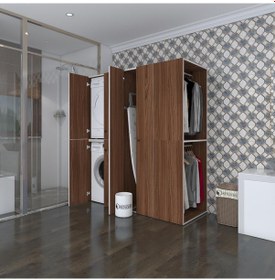 Resim Kenzlife Çamaşır-Kurutma Makinesi Dolabı Ve Giysi Dolabı Bistami Sağ Cvz 180 160 60 Banyo Çok Renkli 