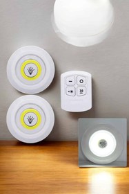 Resim pazarella Mutfak Dolap Altı Işığı Uzaktan Kumandalı Yapışkanlı Kablosuz Pilli 