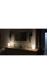 Resim Turan 3d Mezelia Abajür - 3d Yazıcı İle Üretilmiş Bej Renk Modern Iç Aydınlatma (Led Ampül Dahil) 2 Adet 