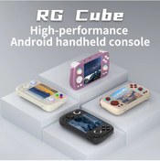Resim Anbernıc Rg Cube Retro Handheld Game Console With 3.95 Inch Screen T820 Cpu Android 13 Rgb Light With 128g Tf Card Black 