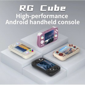 Resim Anbernıc Rg Cube Retro Handheld Game Console With 3.95 Inch Screen T820 Cpu Android 13 Rgb Light With 128g Tf Card Black 