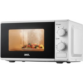 Resim Akel AMD160 Mikrodalga Fırın 20 lt Kapasite 1000 W Beyaz Mekanik Kontrol ile Kullanım 