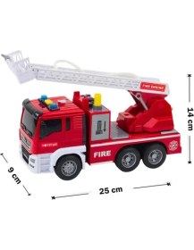 Resim Farbu Oyuncak Sesli Işıklı Pilli Merdivenli Full Fonksiyon Su Püskürtme Oyuncak Eğitici Itfaiye Arabası 