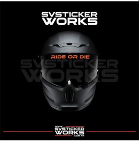 Resim Ride Or Die Sticker Kask Vizör Sticker Tüm Kasklar Uyumlu 1 Adet Turuncu 