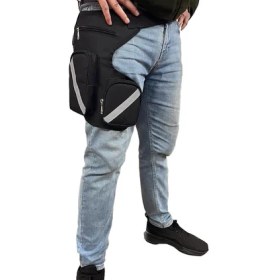 Resim CetKing Su Geçirmez 3 Gözlü Reflektörlü Ayarlanabilir Motosiklet Kurye Bel Bacak Çanta - AL3253 