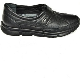 Resim Fox Shoesp555190103 Siyah Hakiki Deri Comfort Ortopedik Taban Kadın Ayakkabı Siyah 