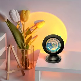 Resim 1 adet Batı Güneşi Yansıtma Işığı, Gece Lambası, LED Batı Güneşi Yansıtma Işığı, Gökkuşağı Işığı, RGB Işığı, Batı Güneşi Atmosfer Işığı, LED Gece Lambası, Batı Güneşi Işığı, Yansıtma Işığı, Fotoğrafçılık Dolgu Işığı, Yatak Odası ve Oturma Odası Dekoratif Işık, Dört Modlu Fotoğrafçılık/selfie Partisi için Uygun, Ev Oturma Odası Yatak Odası Dekorasyonu, Açık Kamp/Düğün Dekorasyonu/Sevgililer Günü/Halloween/Noel Dekorasyonu 