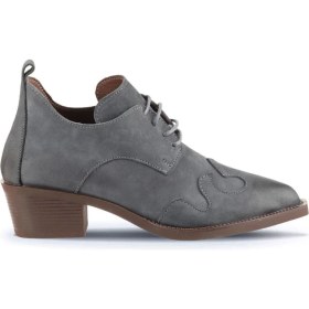 Resim Bueno Shoes Gri Nubuk Kadın Topuklu Bot 01WD4002 01WD4002 