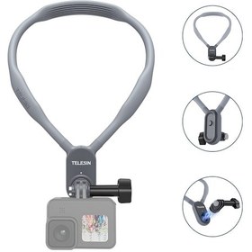 Resim Telesın Te-hnb-001 Aksiyon Kamerası Boyun Montajlı Manyetik Montaj Gopro Hero 9/10/11/8/7 Insta360 Go 2 
