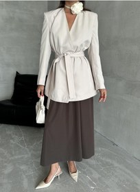 Resim Taş Elegant Kuşaklı Ceket TAŞ Taş 