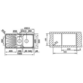 Resim Teka Nerıssa 60 1½b 1d Sol Dam Mikroketen Eviye 