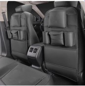 Resim Kahverengi Deri Araba Koltuğu Arka Organizatör Saklama Çantası Koruyucu Kapak Anti-kic Styling Arabalar İçin Oto Aksesuar 56867790 