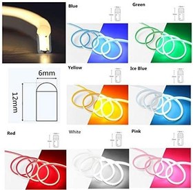 Resim Neon Işık Şerit LED 12V 6 * 12mm Esnek Silikon IP67 Su Geçirmez YEŞİL 