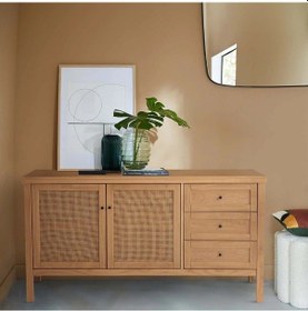 Resim Altea Rattan Detaylı Masif Konsol Ahşap 
