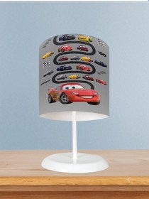 Resim Mekta Home Bebek Ve Çocuk Odası Mcqueen Ve Yol Desenli Abajur 