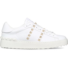 Resim Valentino Garavani Açık Rockstud Deri Sneaker - 3 