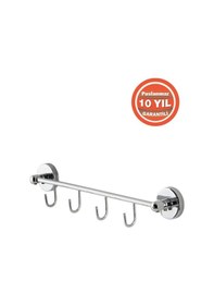 Resim Çelik Banyo Paslanmaz Karaca Pirinç 4'lü Banyo Askısı Set Askılık Krom 