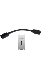 Resim Panasonic Viko Panasonic Modüler Metalik Beyaz HDMI Konnektör Alt+Kapak 1m - WVTT14794MW-TR 