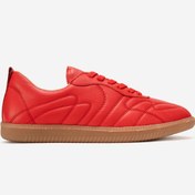 Resim Dericlub Kadın Düz Taban Bağcıklı Spor Ayakkabı Gerçek Deri RC ZENİT KIRMIZI 