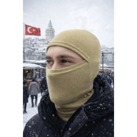 Resim Single Sword Termal Kar Maskesi Balaklava Bere 0//BEJ 