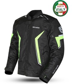 Resim Scudo Roma 4 Mevsim Erkek Motosiklet Ceketi Siyah/sarı 