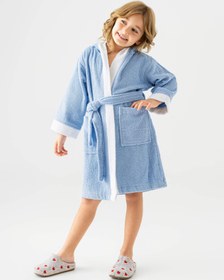 Resim Pueri | %100 Pamuk Unisex Çocuk Bornozu - Pembe / 2 - 4 Yaş 