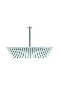 Resim Fause Ankastre Duş Başlığı Borulu Kare Slim Metal 50x50 Cm Tavandan Krom 