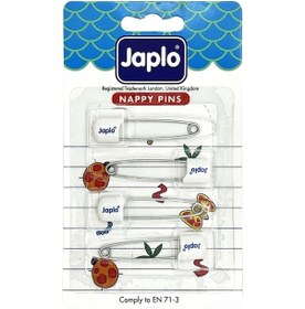 Resim Japlo Emniyetli Çengelli İğne Beyaz 4'lü Çok Renkli 