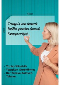 Resim 2 Adet Şeffaf Akıllı Kağıt Tahta 120X200 Cm Şeffaf Yazı Tahtası K 