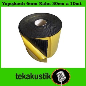 Resim Oto Ses Isı Yalıtım Flexi Kauçuk Sünger Yapışkanlı 6Mm 30Cmx10Mt 