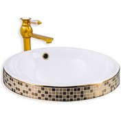 Resim Eva Banyo Lena E-3053A Tezgah Üstü Porselen Lavabo 