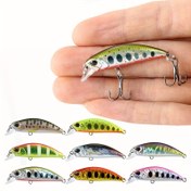 Resim 1 adet 5cm/5g Yavaş Batan Jerkbait, Alabalık Bass Yemleri için Yapay Sert Yem, Balıkçılık Minnow Yemleri 