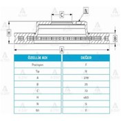 Resim MAHER 3724 Fren Diski Mazda 3 03-13 Ön Havalı 278-5 