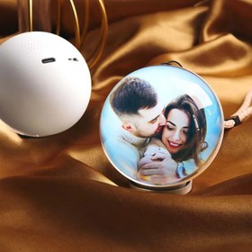 Resim Glass Video Sphere - Playable Video Gift Sphere | Valentine's Day &amp; Birthday &amp; Christmas - White 