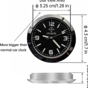 Resim restinal Araç saati Lüks Gösterge Paneli Saati - Karanlıkta Parlayan İbreler Pilli (Düğme Hücre) Araç Analog 