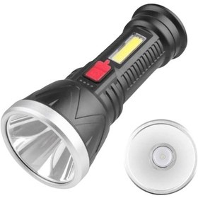 Resim Uzun Menzilli Işıldak Şarjlı 9 Led 4 Kademeli Aydınlatma - Lisinya 