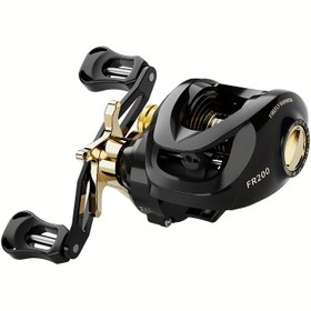 Resim 1 HAUT TON Yüksek Mukavemetli Baitcasting Balıkçılık Makinesi - Her İki El İçin Uygun, Karbon Fiber & Alüminyum, Siyah & Altın, 7.2:1 Dişli Oranı, Pürüzsüz Döküm için 6+1 Rulman 