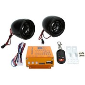 Resim Yunboo Motosiklet İçin Güvenlik Alarmı + Mp3 Çalar + Fm Radyo, Kablosuz Kumanda, Siyah 12v, 2x10w 