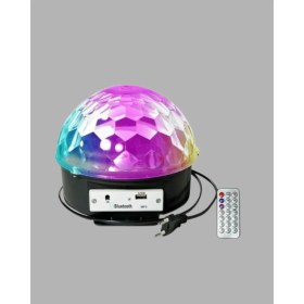 Resim Bluetooth Kontrollü Masaüstü Disko Topu Işığı – Renkli LED Işık Gösterisi ve Uzaktan Kumanda 