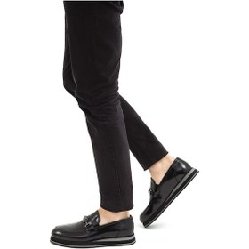 Resim Tamer Tanca Erkek Hakiki Deri Siyah Açma Loafer Ayakkabı 708 4501 Erk Ayk Sk22/23 Sıyah Acma 