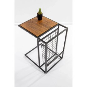 Resim Saha Möble Gazetelik Yan Sehpa - Antik Ceviz 