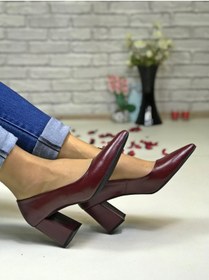 Resim D&A İzland Shoes Kadın Sade Kırmızı Renk Hakiki Derili Tarz Ayakkabı 
