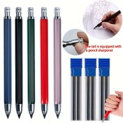 Resim 2B Mekanik Kalem 4.0mm - Profesyonel Sanat Çizim, Otomatik Çizim Kalemi Metalik Kaplama ile, Ofis Kırtasiye Malzemeleri için Dayanıklı ve Pürüzsüz Yazma, Çizim Temelleri, Metalik Kaplama Kalem, Metalik Kaplama Kalem 