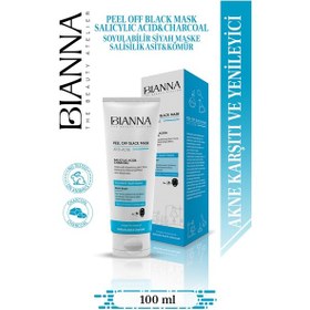 Resim Siyah Maske Karşıtı Salisilik Asit Soyulabilir Maske Siyah Nokta Karşıtı Cilt Eşitleyici-100ml Yüzmask 