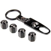 Resim R Logolu Metal Anahtarlıklı Sibop Kapağı Set Siyah-Beyaz Logo 