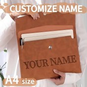 Resim Özelleştirilebilir İsim A4 Boyutu Su Geçirmez Dosya Kutusu - İş, Ofis Düzenleme, Sınavlar ve Depolama için İdeal, Mükemmel Tatil Hediyesi 