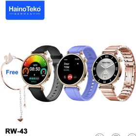 Resim Haino Teko RW-43 Gerçek Amoled Ekran Android İos HarmonyOs Uyumlu 3 Kordonlu Bileklik Hediyeli Akıllı Saat Gold 