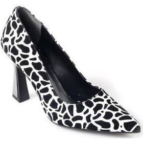 Resim Papuçcity Dnz 03014 8,5 Cm Topuklu Kadın Desenli Stiletto Ayakkabı 001 