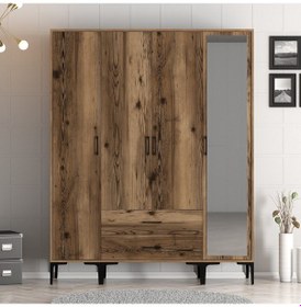 Resim Variant Kumsal 4 Kapılı Str Gardrop - Ceviz / Ceviz 